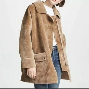 Free People Lindsay Faux Sherpa Fur Coat Women's Small